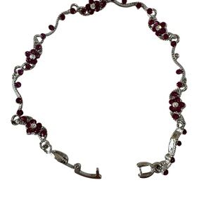 Classic Silver and‎ Red Twisted Bead Bracelet NWOT Going Out Glam Y2K